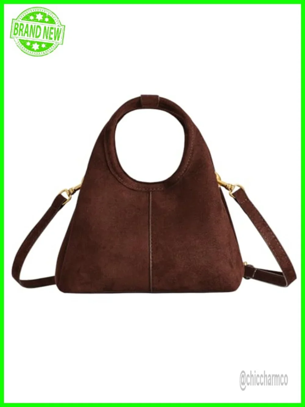Faux Suede Satchel Purse Crossbody Bag Handbag Top Handle Shoulder Bag